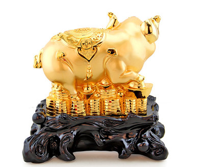 金猪摆件 招财纳福的工艺品佳选