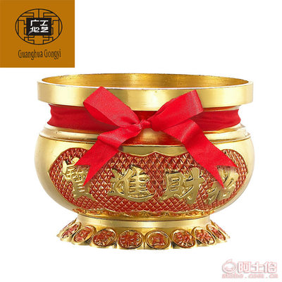 广化工艺品厂 4寸5寸6寸无耳香炉，铜钱纹饰招财进宝