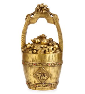吉善缘纯铜一桶金摆件 汇聚财气，装点生活的招财之选
